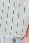 sleeveless top in washed cotton and cupro canva with small stripes - MARC LE BIHAN 