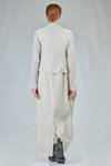 hip-lenght shirt-jacket in striped cotton and silk muslin - MARC LE BIHAN 