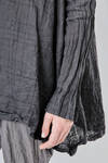 long and wide shirt in linen gauze with 'dropped' check - RICORRROBE 