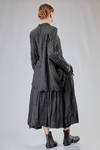 long and wide shirt in linen gauze with 'dropped' check - RICORRROBE 