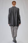 long and wide shirt in linen gauze with 'dropped' check - RICORRROBE 