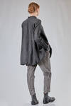 long and wide shirt in linen gauze with 'dropped' check - RICORRROBE 