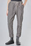 soft trousers in washed linen canva - RICORRROBE 