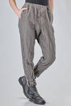 soft trousers in washed linen canva - RICORRROBE 