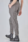 soft trousers in washed linen canva - RICORRROBE 