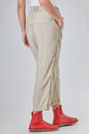 soft trousers, ankle-lenght in washed cupro canva - RUNDHOLZ 