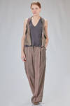 gilet al fianco in twill tinto a freddo di viscosa e cotone stampati - ZIGGY CHEN 