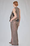 gilet al fianco in twill tinto a freddo di viscosa e cotone stampati - ZIGGY CHEN 