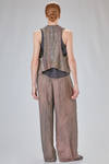 gilet al fianco in twill tinto a freddo di viscosa e cotone stampati - ZIGGY CHEN 