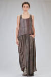 hip-lenght top in cold tinted viscose and cotton twill - ZIGGY CHEN 