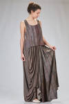 hip-lenght top in cold tinted viscose and cotton twill - ZIGGY CHEN 