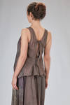 hip-lenght top in cold tinted viscose and cotton twill - ZIGGY CHEN 
