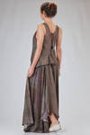 hip-lenght top in cold tinted viscose and cotton twill - ZIGGY CHEN 