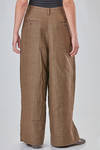 long and wide trousers in overtinted heavy linen chevron - ZIGGY CHEN 