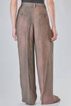 long and wide trousers in over tinted and shaded viscose canva - ZIGGY CHEN 