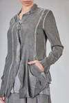 hip-lenght jacket, slim, in stretch silk and elastan georgette - RUNDHOLZ DIP 