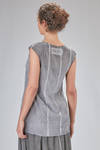 top lungo e sfiancato in georgette stretch di seta e elastan tinto in capo - RUNDHOLZ DIP 