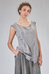 top lungo e sfiancato in georgette stretch di seta e elastan tinto in capo - RUNDHOLZ DIP 
