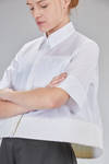 camicia corta e svasata in carta di cotone - MELITTA BAUMEISTER 