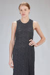 long and lean 'sculpture' dress in cotton, polyamide and polyurethane bubbles jearsey - MELITTA BAUMEISTER 