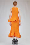 long and lean 'sculpture' top in cotton, polyamide and polyurethane bubbles jersey - MELITTA BAUMEISTER 
