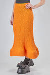 'sculpture' skirt in cotton, polyamide and polyurethane bubbles jersey - MELITTA BAUMEISTER 