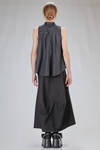 long and irregular skirt in tecnic rayon and nylon fabric - MELITTA BAUMEISTER 