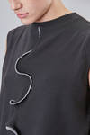 abito longuette in jersey di poliestere, rayon ed elastan con ricciolo grafico - MELITTA BAUMEISTER 