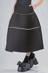 'sculpture' skirt in glittery viscose, polyester and spandex jersey - MELITTA BAUMEISTER 