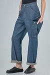 jeans in selvedge organic cotton denim skein tinted - IMjiT 