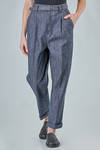 jeans ampio in denim di cotone cimosato, tinto a corda - IMjiT 