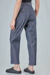 jeans ampio in denim di cotone cimosato, tinto a corda - IMjiT 