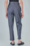 jeans ampio in denim di cotone cimosato, tinto a corda - IMjiT 