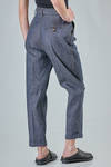 jeans ampio in denim di cotone cimosato, tinto a corda - IMjiT 