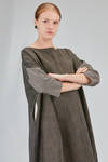 knee-lenght tunic, wide and flared, in cotton, wool and polyamide patchwork, small part in cotton - ALBUM DI FAMIGLIA 