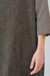 knee-lenght tunic, wide and flared, in cotton, wool and polyamide patchwork, small part in cotton - ALBUM DI FAMIGLIA 