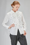 camicia 'classica' al fianco, in tela lavata di poliestere - COMME des GARÇONS - COMME des GARÇONS 