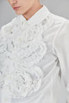 camicia 'classica' al fianco, in tela lavata di poliestere - COMME des GARÇONS - COMME des GARÇONS 
