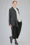 long and slim jacket in boiled wool and nylon cloth - COMME des GARÇONS - COMME des GARÇONS 