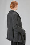 long and slim jacket in boiled wool and nylon cloth - COMME des GARÇONS - COMME des GARÇONS 