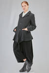 long and slim jacket in boiled wool and nylon cloth - COMME des GARÇONS - COMME des GARÇONS 