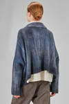 short and wide cardigan in soft and shaded cashmere and polyamide heavy flake - F-CASHMERE by FISSORE 