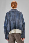 short and wide cardigan in soft and shaded cashmere and polyamide heavy flake - F-CASHMERE by FISSORE 