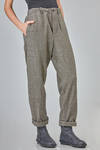 pantalone dalla linea morbida in principe di Galles di lana vergine lavata - FORME D' EXPRESSION 