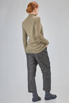 cardigan lungo e asciutto in maglia rasata di lana vergine e cachemire melange - FORME D' EXPRESSION 