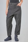 5-pockets trousers in cotton, wool and polyamide denim - FORME D' EXPRESSION 