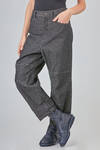 5-pockets trousers in cotton, wool and polyamide denim - FORME D' EXPRESSION 