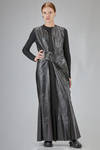 long and lean 'sculpture' dress in cupro and polyurethane snake leather-like georgette - JUNYA WATANABE 