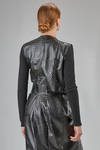 long and lean 'sculpture' dress in cupro and polyurethane snake leather-like georgette - JUNYA WATANABE 
