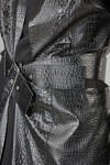 long and lean 'sculpture' dress in cupro and polyurethane snake leather-like georgette - JUNYA WATANABE 